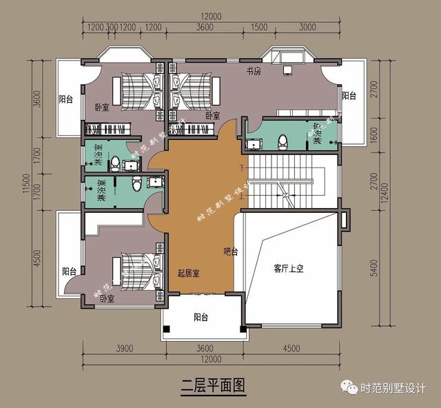 12X12米樓中樓歐式三層別墅設計圖,第一眼就愛上了