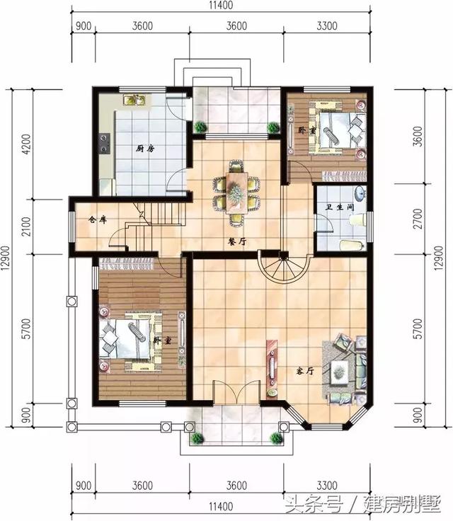 在鄉村20萬就能建起來的二層歐式小別墅，附方案圖和施工過程
