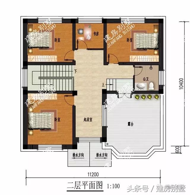 面寬11米左右的兩層別墅小樓設(shè)計圖，這2款很受歡迎