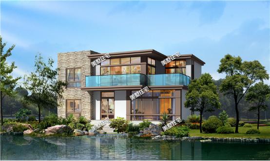 14X10米現(xiàn)代平頂二層別墅設(shè)計(jì)方案圖，第一眼就喜歡上它了