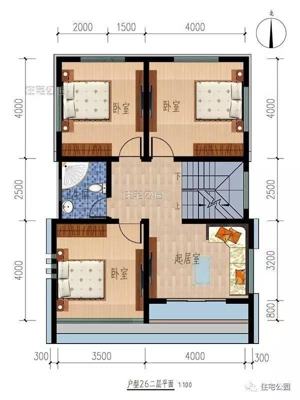 2套3層別墅，占地不到100平，哪套設計好？