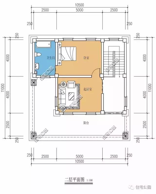 自建11X11米農村2層別墅，帶鍋爐房露臺設計，適合農村！