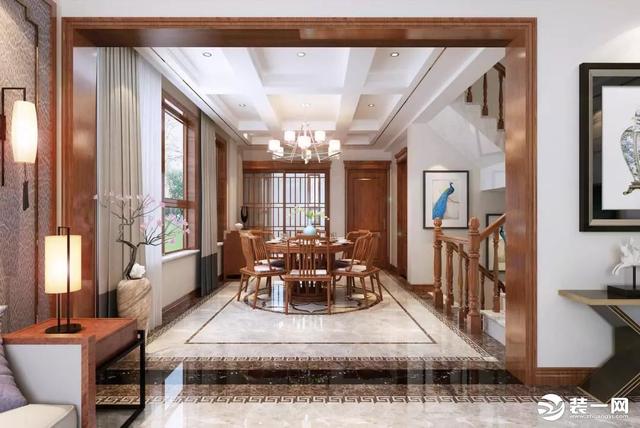 別墅裝修案例，新中式的裝修風格大氣穩(wěn)重