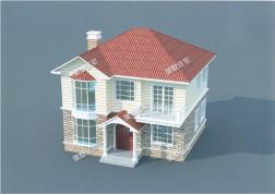 小進深自建房戶型圖，一層、二層、三層都有