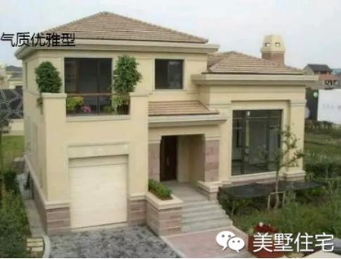 二層好看的小別墅設計圖，整體色彩搭配就是很有文雅的氣息