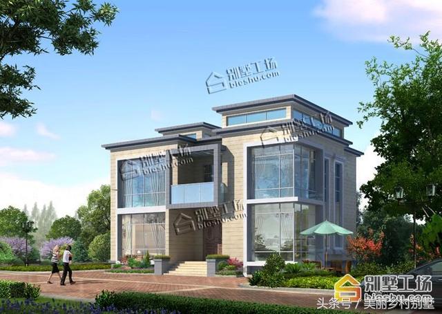 簡約風格的現代別墅設計圖，展現出既簡約現代又富有奢雅氣質的空間魅力！