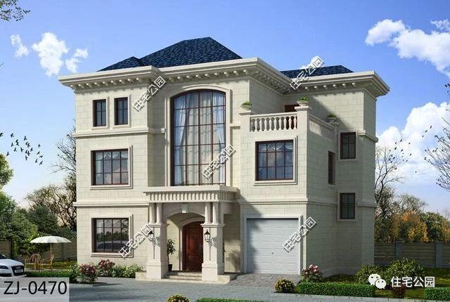 客廳挑空的三層小別墅圖紙，整棟別墅精致的無法挑剔