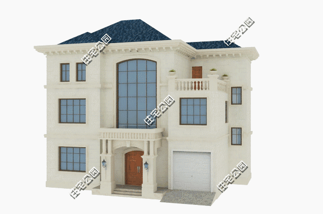 客廳挑空的三層小別墅圖紙，整棟別墅精致的無法挑剔