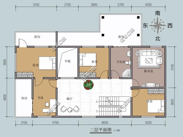 三套二層農村住宅設計圖，二層自建房戶型圖