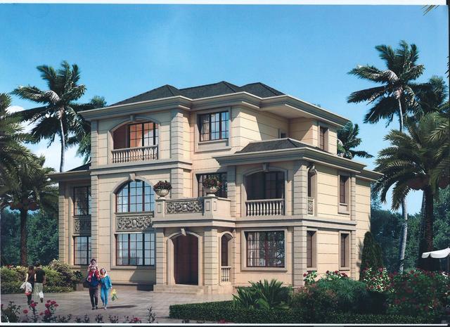 三層歐式帶復(fù)式客廳施工圖紙，帶地下室