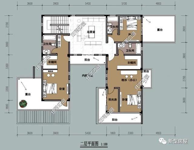 多臥室農村別墅設計圖紙，適合人多的家庭