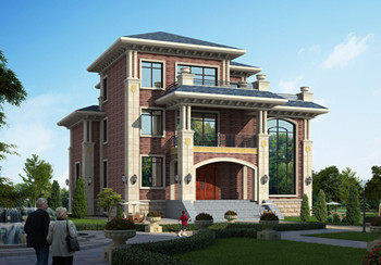 農村三層帶地下室住宅設計圖及圖片，房內設計了兩個套間