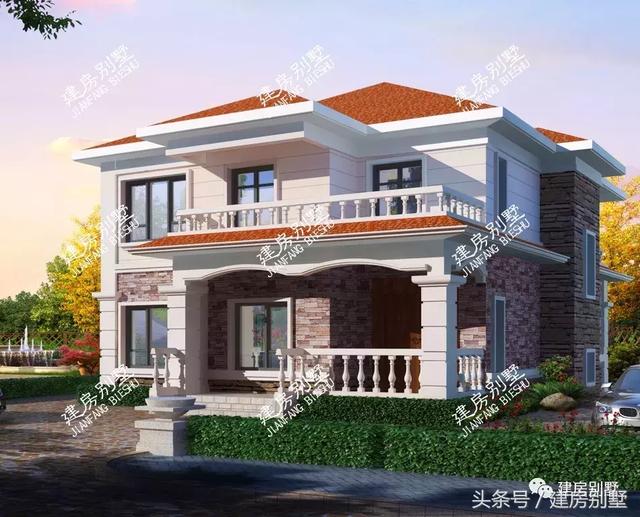 2套戶型通用的二層住宅設計戶型，老少皆宜