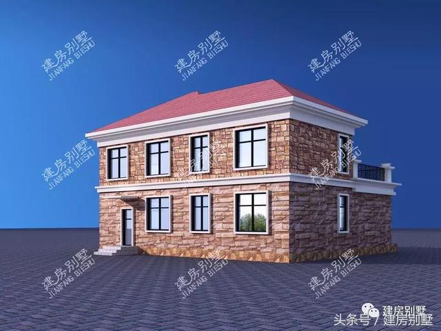 2套戶型通用的二層住宅設計戶型，老少皆宜