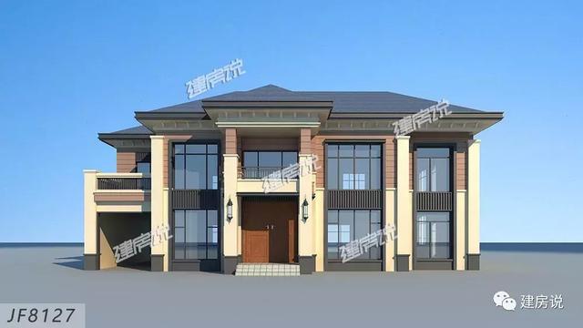 小五間2層帶露臺(tái)房屋設(shè)計(jì)戶型圖，建好人人都夸贊