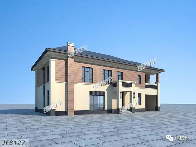 小五間2層帶露臺(tái)房屋設(shè)計(jì)戶型圖，建好人人都夸贊