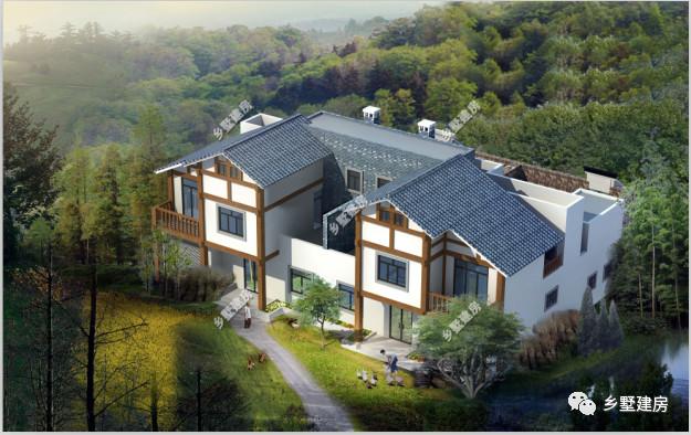 兩棟雙拼小洋樓方案圖，一個田園，一個歐式，你喜歡哪個？