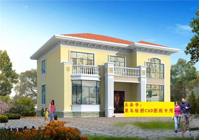 19萬建2層別墅！二室兩廳一廚一衛，戶型簡約大氣的農村型別墅