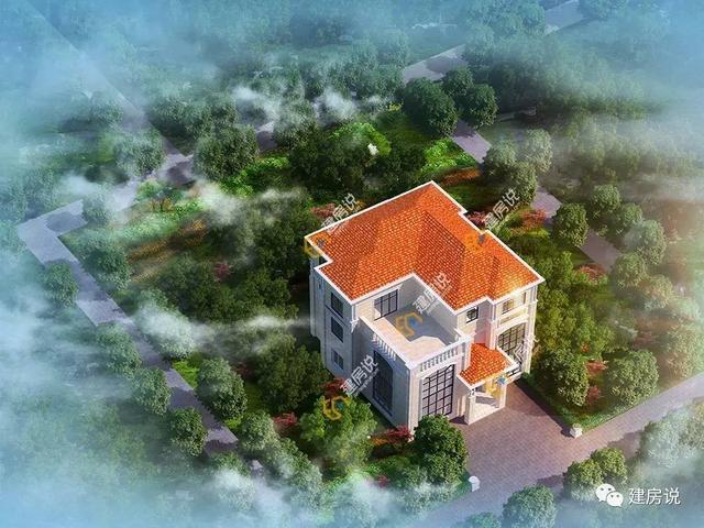 帶茶室?jiàn)蕵?lè)室等三層鄉(xiāng)村別墅，落地窗氣派十足