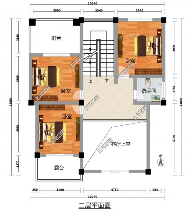2套農村自建房戶型，面寬不足10m，多臥室更實用！