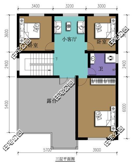 2套農村自建房戶型，面寬不足10m，多臥室更實用！