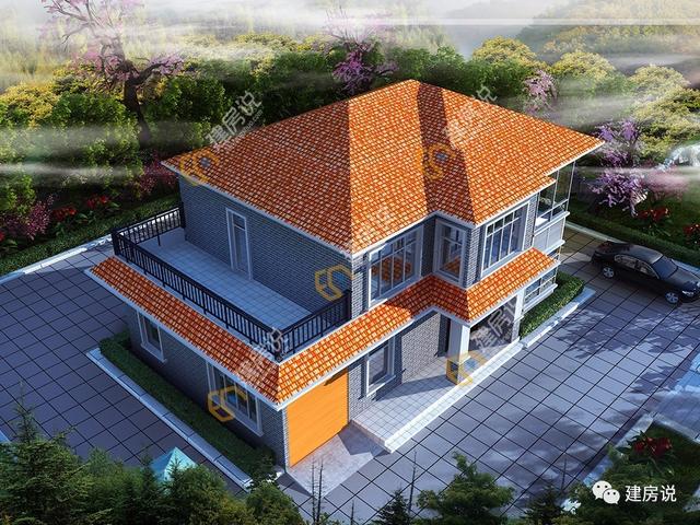 主體造價20萬的二層農村別墅，經濟實用中的經典戶型