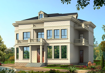 農村二層住宅樓圖紙及效果圖，帶地下室，戶型好