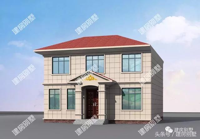 復式客廳中空11×11米二層別墅戶型圖，主體造價20萬足矣