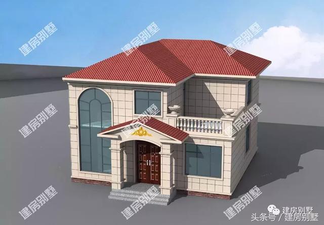 復式客廳中空11×11米二層別墅戶型圖，主體造價20萬足矣