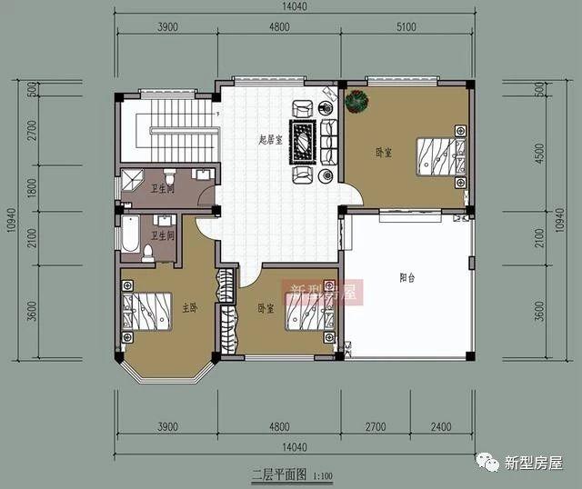 4款占地方方正正的時尚漂亮農村別墅戶型圖，中國人還是喜歡方正