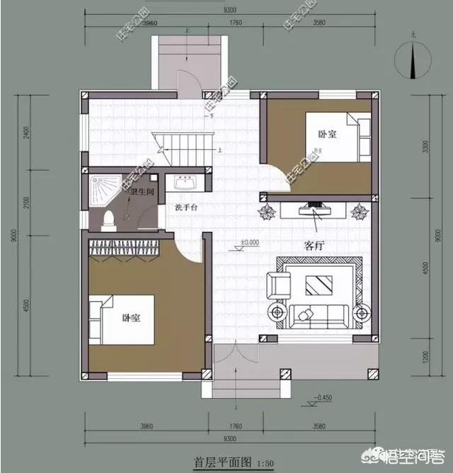 面寬和進(jìn)深都是9.5米的農(nóng)村自建房如何設(shè)計(jì)圖紙？