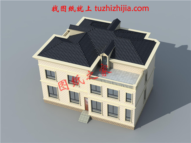 農村二層住宅樓圖紙及效果圖，帶地下室，戶型好