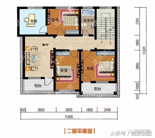 8套面寬11米左右的農村小樓圖，這種開間最受歡迎