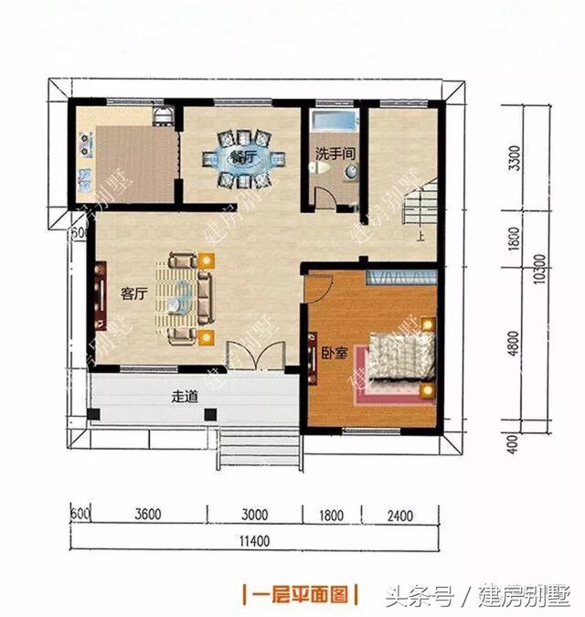 8套面寬11米左右的農村小樓圖，這種開間最受歡迎