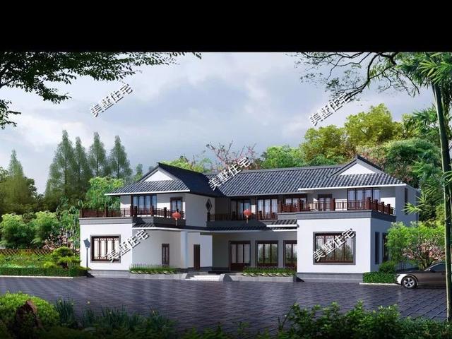 看完這套新中式三合院別墅方案，其他歐式、美式都靠邊站