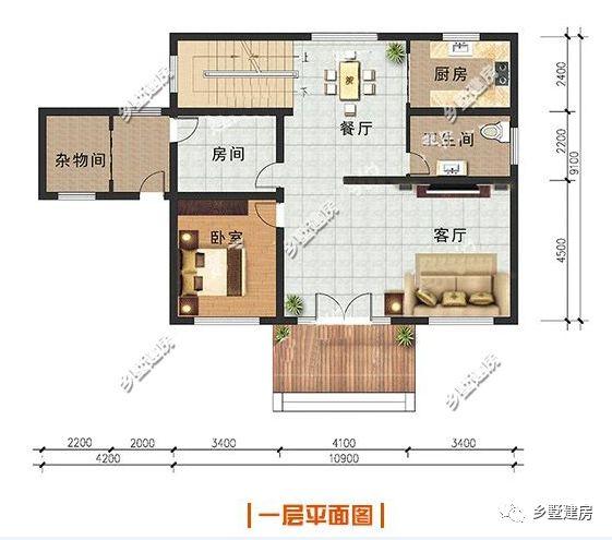 3款適合鄉村的簡單住宅設計方案圖，造價低，建造簡單