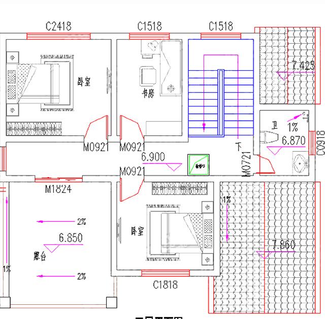 12×10米30萬2廳6室帶堂屋經典實用三層自建房全套施工