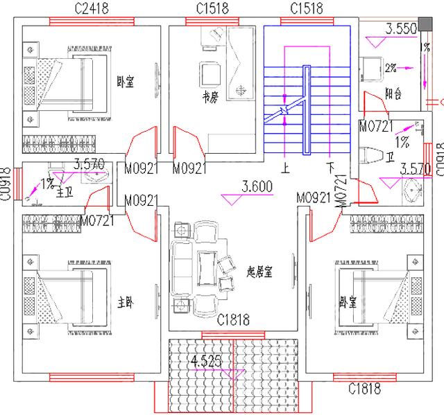 12×10米30萬2廳6室帶堂屋經典實用三層自建房全套施工