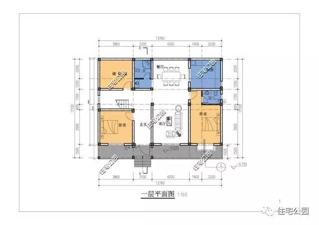 農村建房，還是首選半坡半平兩層半，這10套最好看