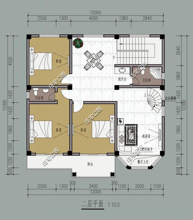 農村建房，還是首選半坡半平兩層半，這10套最好看
