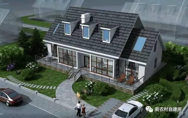 2套一層半農村平房設計，第2套布局功能最全