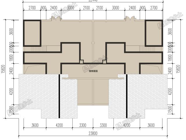 二層帶閣樓雙拼民居，來看看后院的禽舍怎么布置的吧！