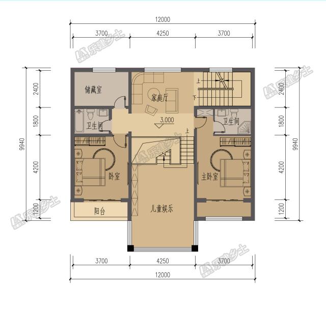 二層美式鄉(xiāng)村自建房設(shè)計，地下室+閣樓豐富住宅功能