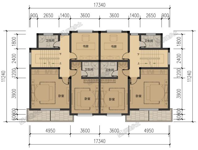 17x11米四層雙拼民宅，設計實用又劃算！