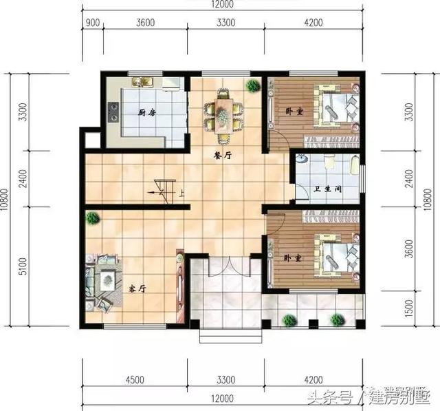 12×10.8米兩層農村別墅，造價17萬，經濟實用