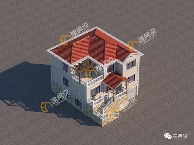 11.9x12.3米三層農(nóng)村別墅，城里人想住都住不上