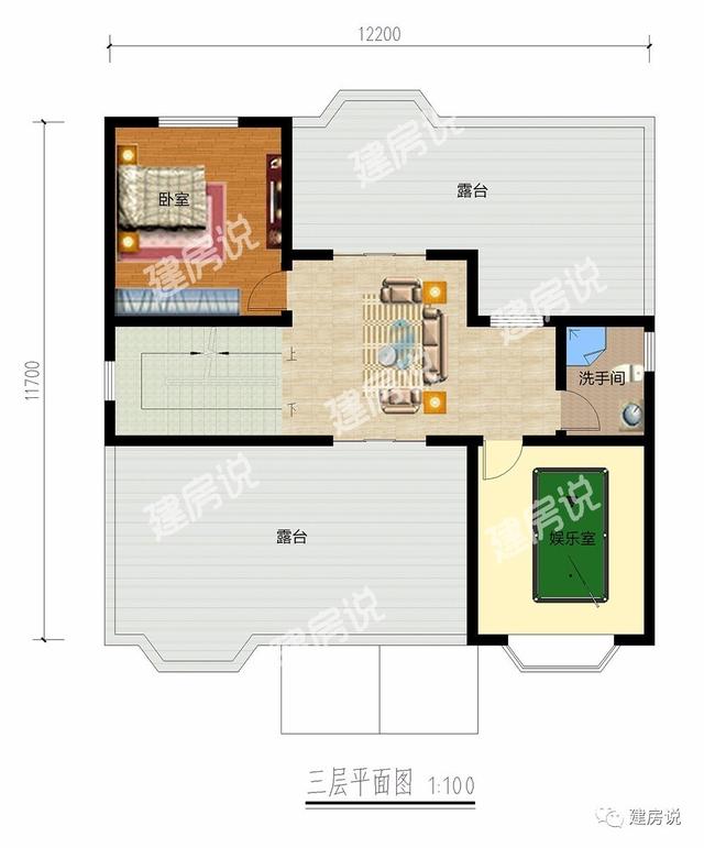 三層農村別墅，有飄窗更美觀且很實用