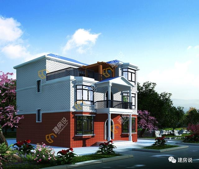 三層農村別墅，有飄窗更美觀且很實用