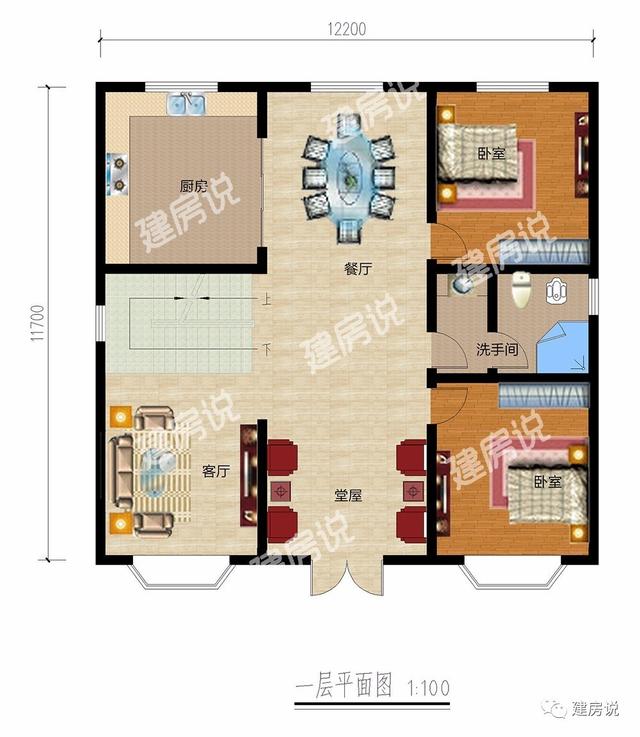 三層農村別墅，有飄窗更美觀且很實用