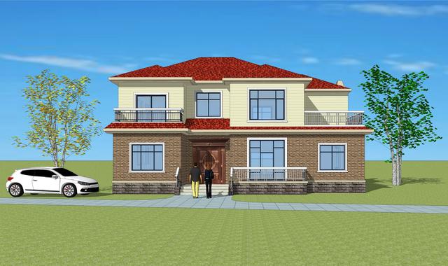 福利來啦！打工回家準備建漂亮別墅，附建房平面圖